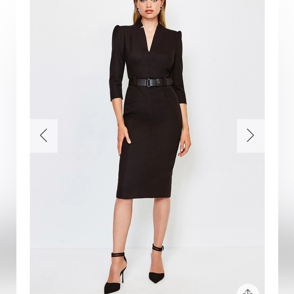 Karen Millen Black Belted Dress